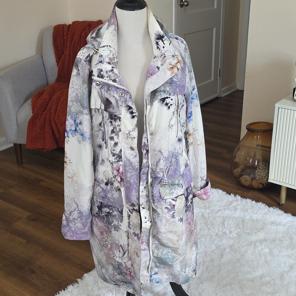 BADGLEY MISCHKA Rain Jacket - All Over Print Hooded Anorak